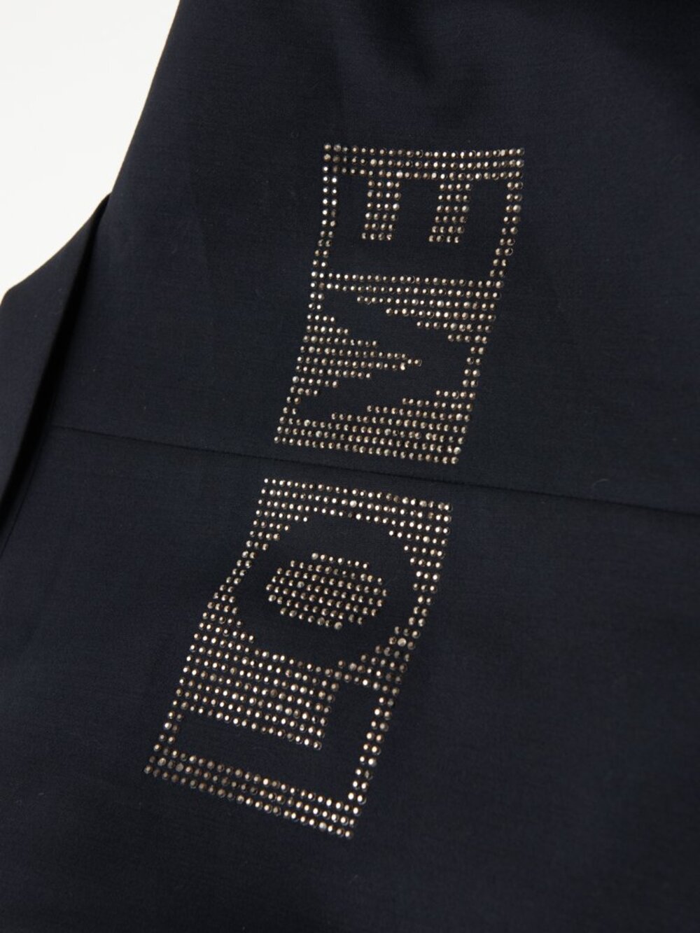 Zadig & Voltaire Viva Strass Blazer Love Rhinestone Applique Now Navy Blue Sz 42 - Picture 5 of 8